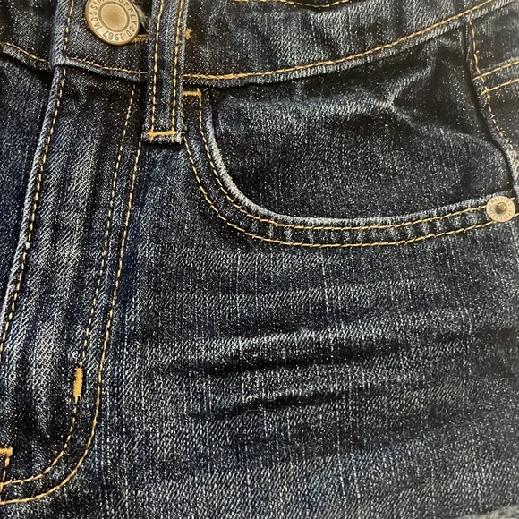 Mossimo High waisted denim jeans shorts fringe Junior women’s size 1 - Picture 3 of 11